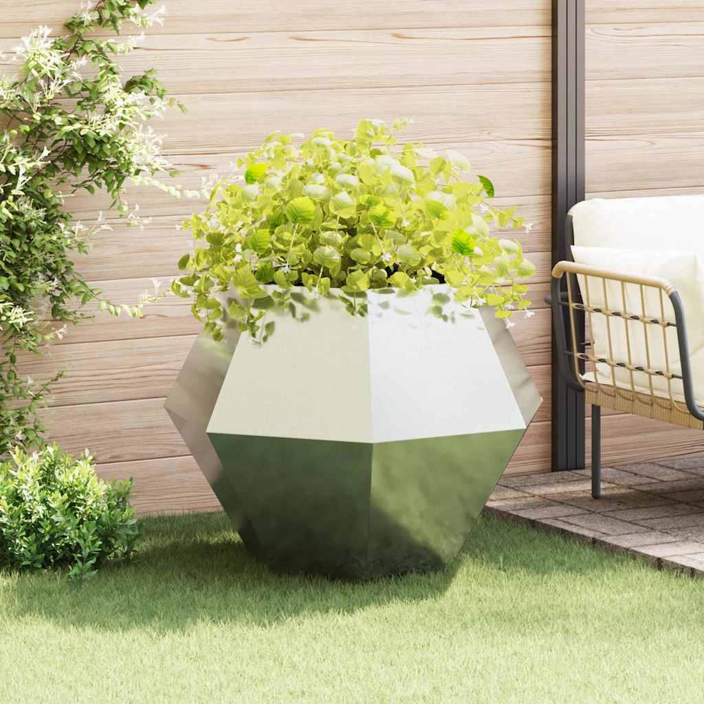 Plantekasse Sølv 100 x 100 x 80 cm Galvaniseret stål billede
