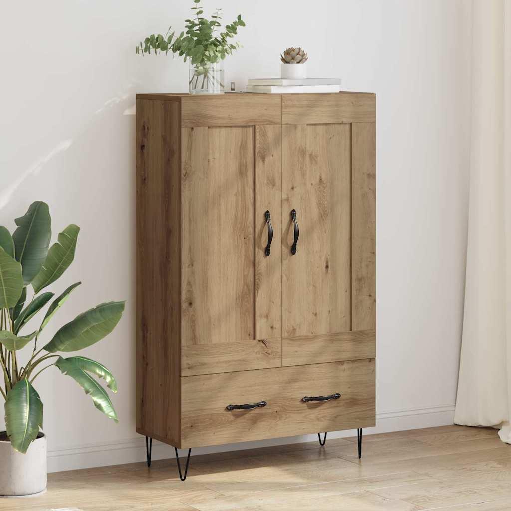 Highboard Artisan Egetræ 69,5 x 31 x 115 cm Konstrueret træ billede