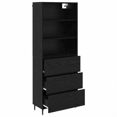 Highboard i sort eg 69,5 x 34 x 180 cm