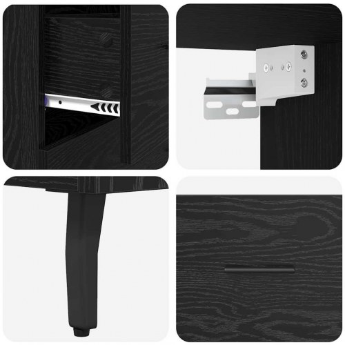 Highboard i sort eg 69,5 x 34 x 180 cm