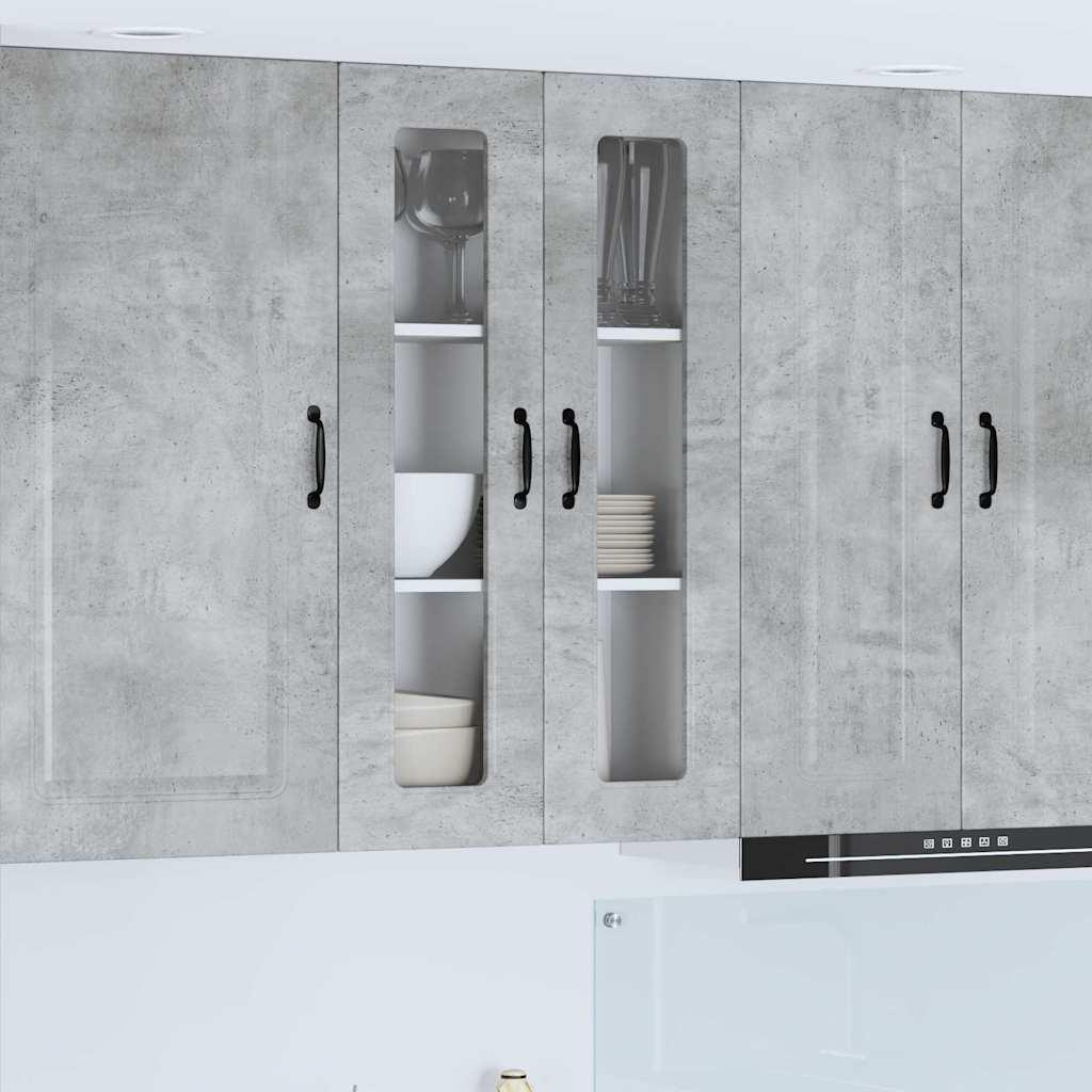 Vægskab til køkken Beton Grå 60 x 31 x 100 cm Konstrueret træ billede