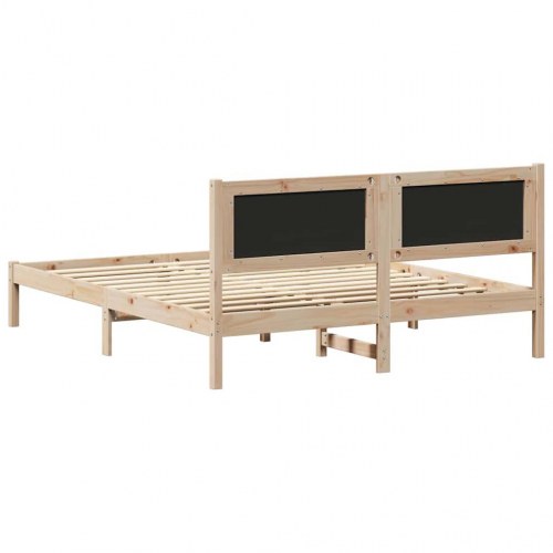 Sengestel med polstret hovedgavl - mørkegrå 150 x 200 cm