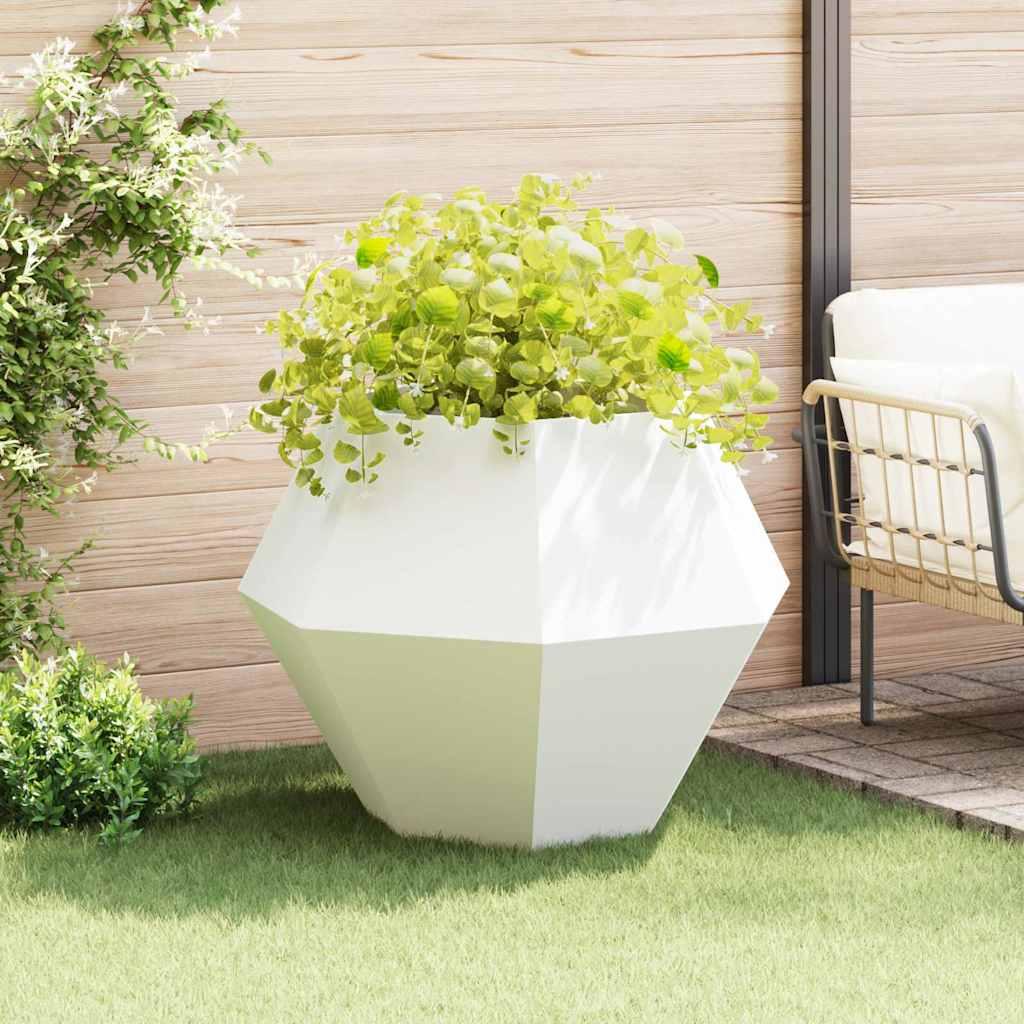 Plantekasse Hvid 100 x 100 x 80 cm Stål billede