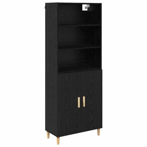 Highboard i sort eg 69,5 x 32,5 x 180 cm