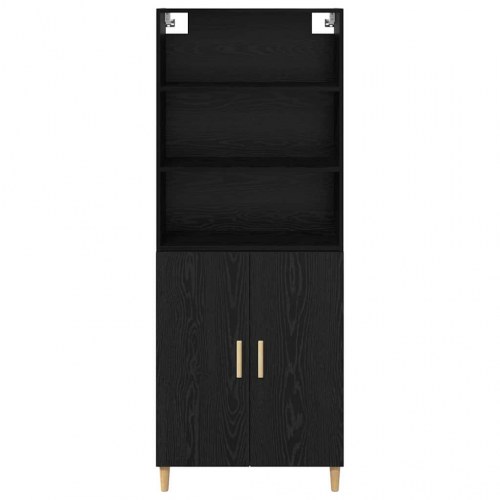 Highboard i sort eg 69,5 x 32,5 x 180 cm