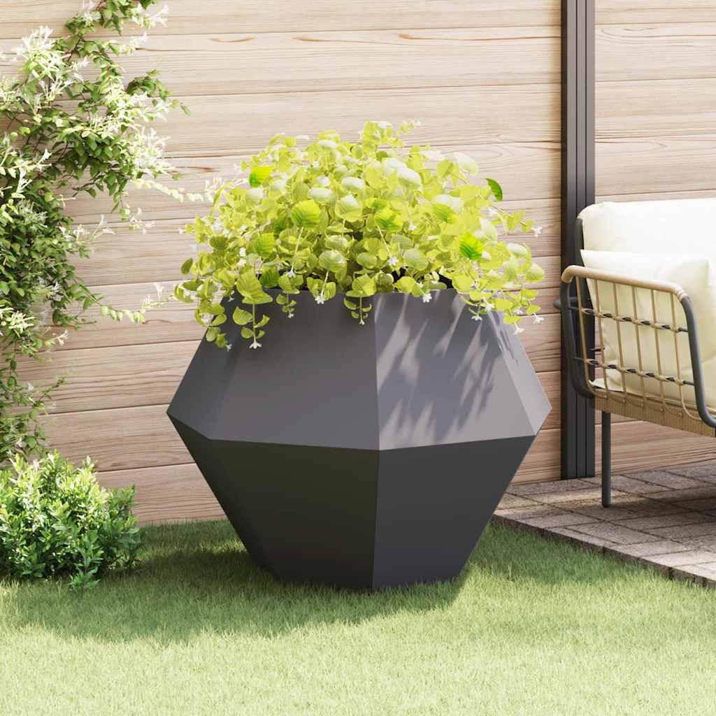 Plantekasse Sort 100 x 100 x 80 cm Stål billede