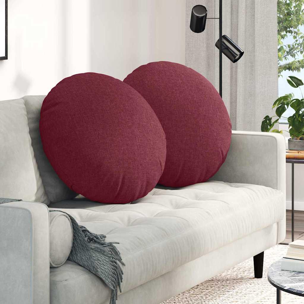 Sædepuder 2 stk Vinrød Ø80 x 29 cm Stof billede