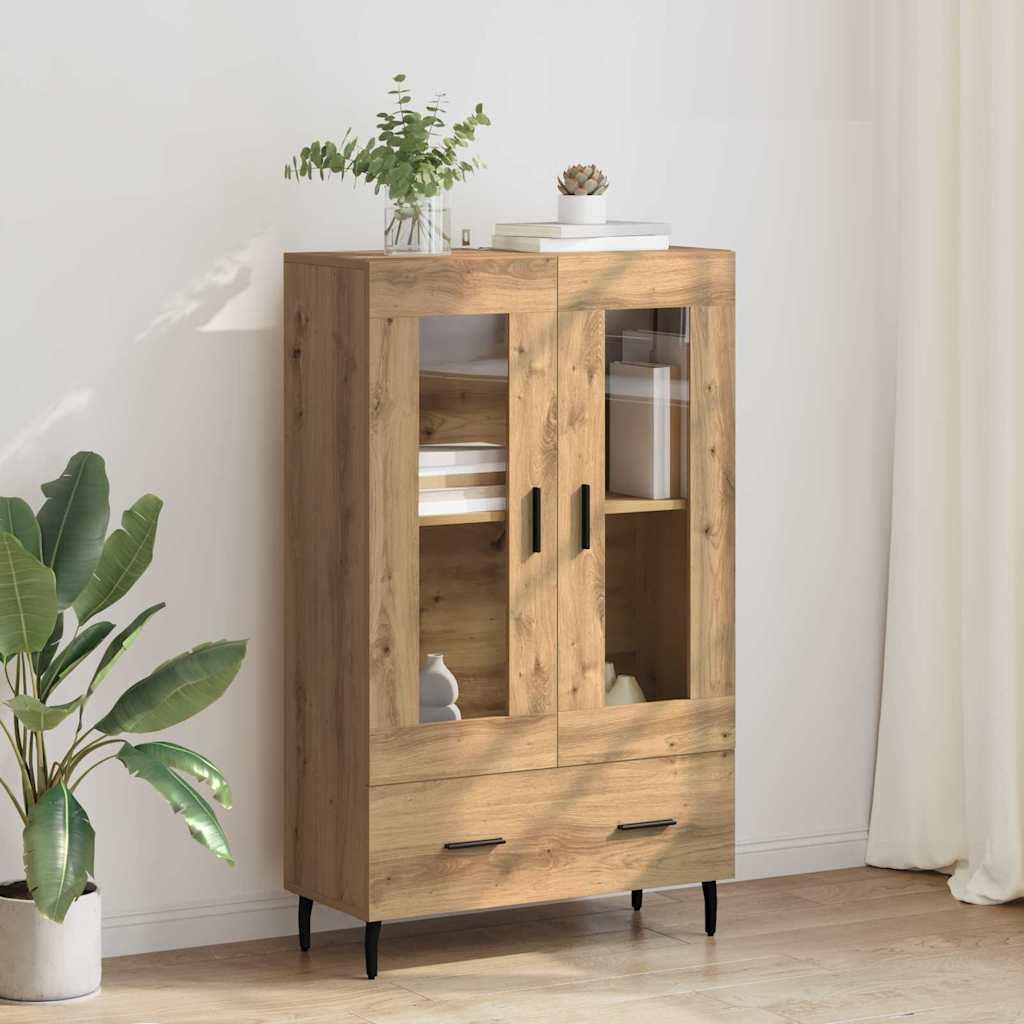 Highboard Artisan Egetræ 69,5 x 31 x 115 cm Konstrueret træ billede