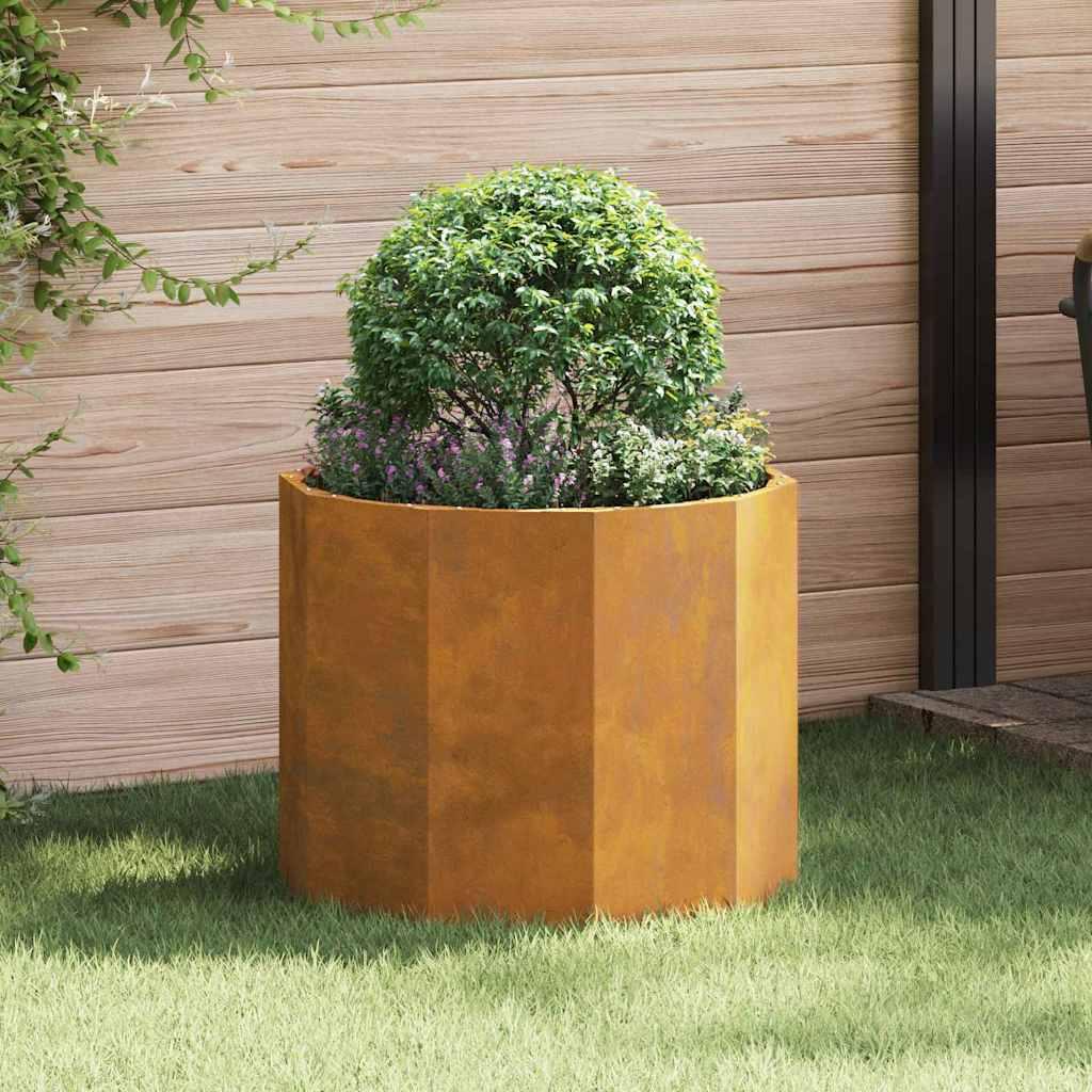 Plantekasse rusten 60 x 60 x 50 cm i cortenstål