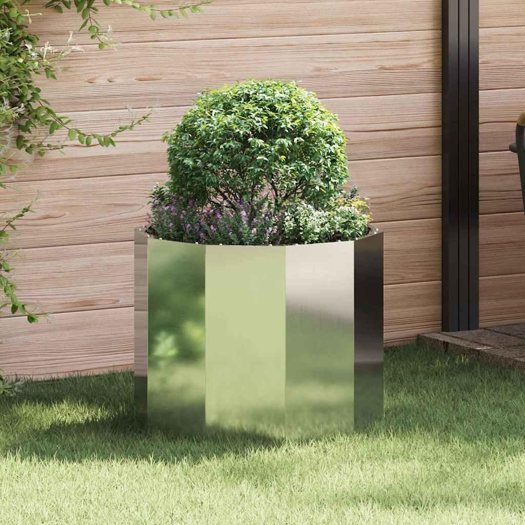 Plantekasse Sølv 60 x 60 x 50 cm Galvaniseret stål billede