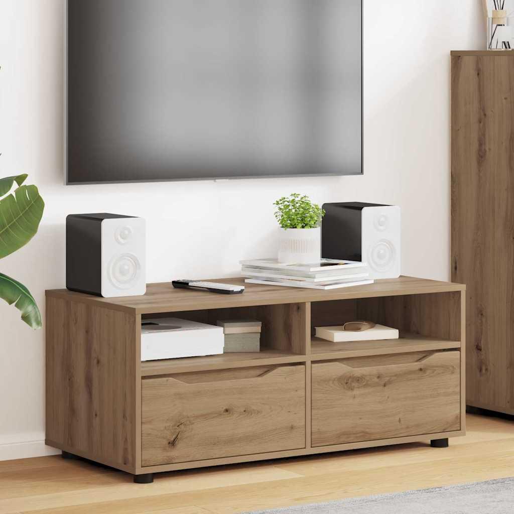 TV-skab Artisan Egetræ 100 x 48 x 43 cm Konstrueret træ billede