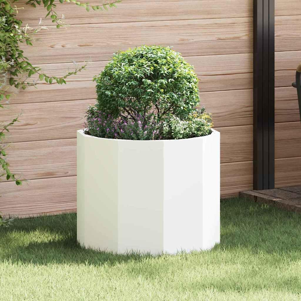 Plantekasse Hvid 60 x 60 x 50 cm Stål billede