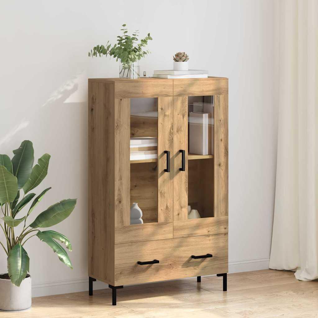 Highboard Artisan Egetræ 69,5 x 31 x 115 cm Konstrueret træ billede