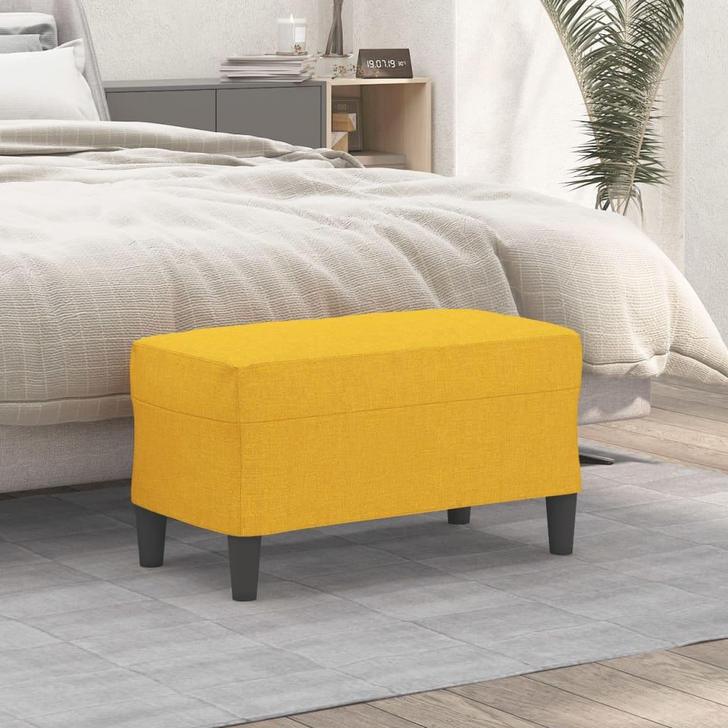 Bænk 70x35x41 cm stof gul billede