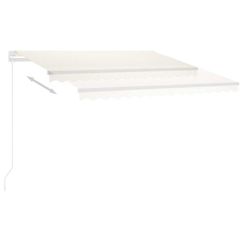 Fritstående markise 300x250 cm manuel betjening cremefarvet