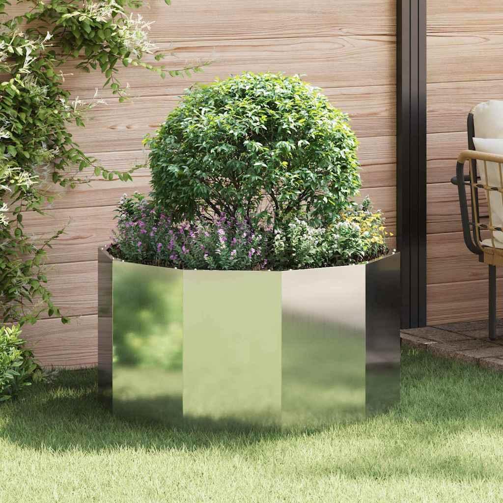 Plantekasse Sølv 90 x 90 x 50 cm Galvaniseret stål billede