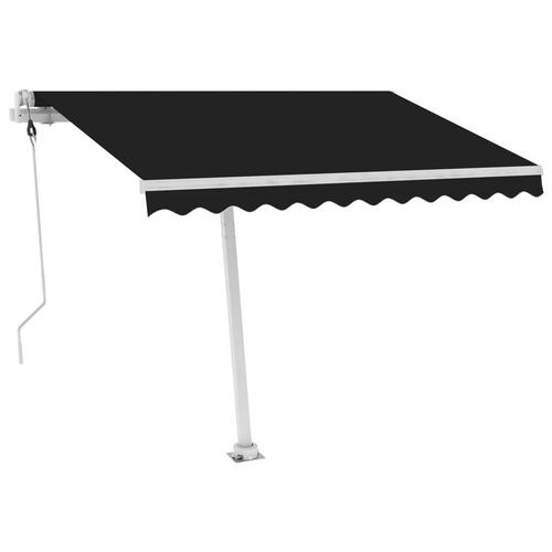 Fritstående markise 300x250 cm manuel betjening antracitgrå