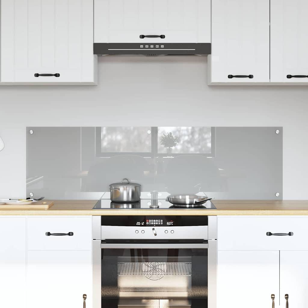 Køkken bagvæg 2 stk Lysegrå 70 x 40 cm hærdet glas billede