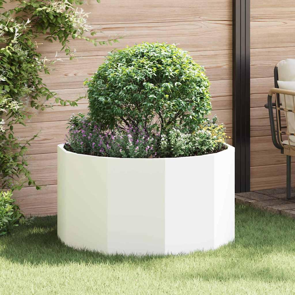Plantekasse Hvid 90 x 90 x 50 cm Stål billede