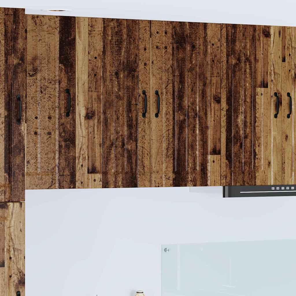 Vægskab LUCCA - gammelt træ look, 80 × 31 × 80 cm, konstrueret træ