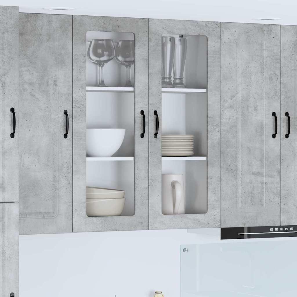 Vægskab til køkken Beton Grå 80 x 31 x 100 cm Konstrueret træ billede