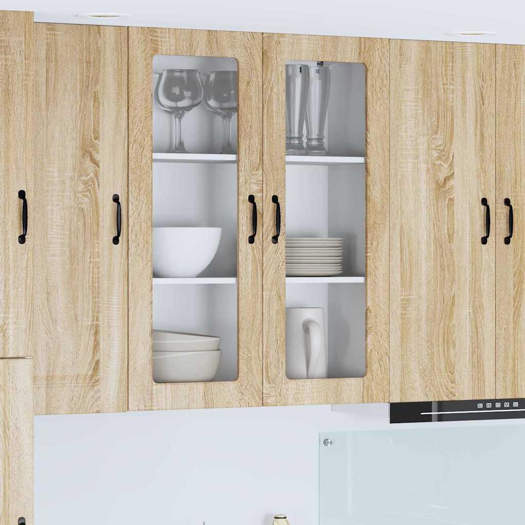 Vægskab til køkken Sonoma eg 80 x 31 x 100 cm Konstrueret træ billede