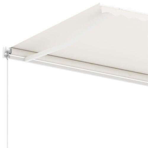 Fritstående markise 350x250 cm manuel betjening cremefarvet