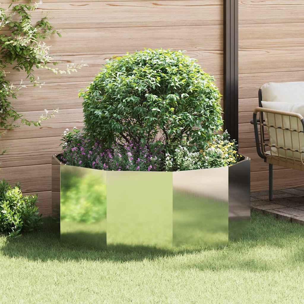 Plantekasse Sølv 120 x 120 x 50 cm Galvaniseret stål billede
