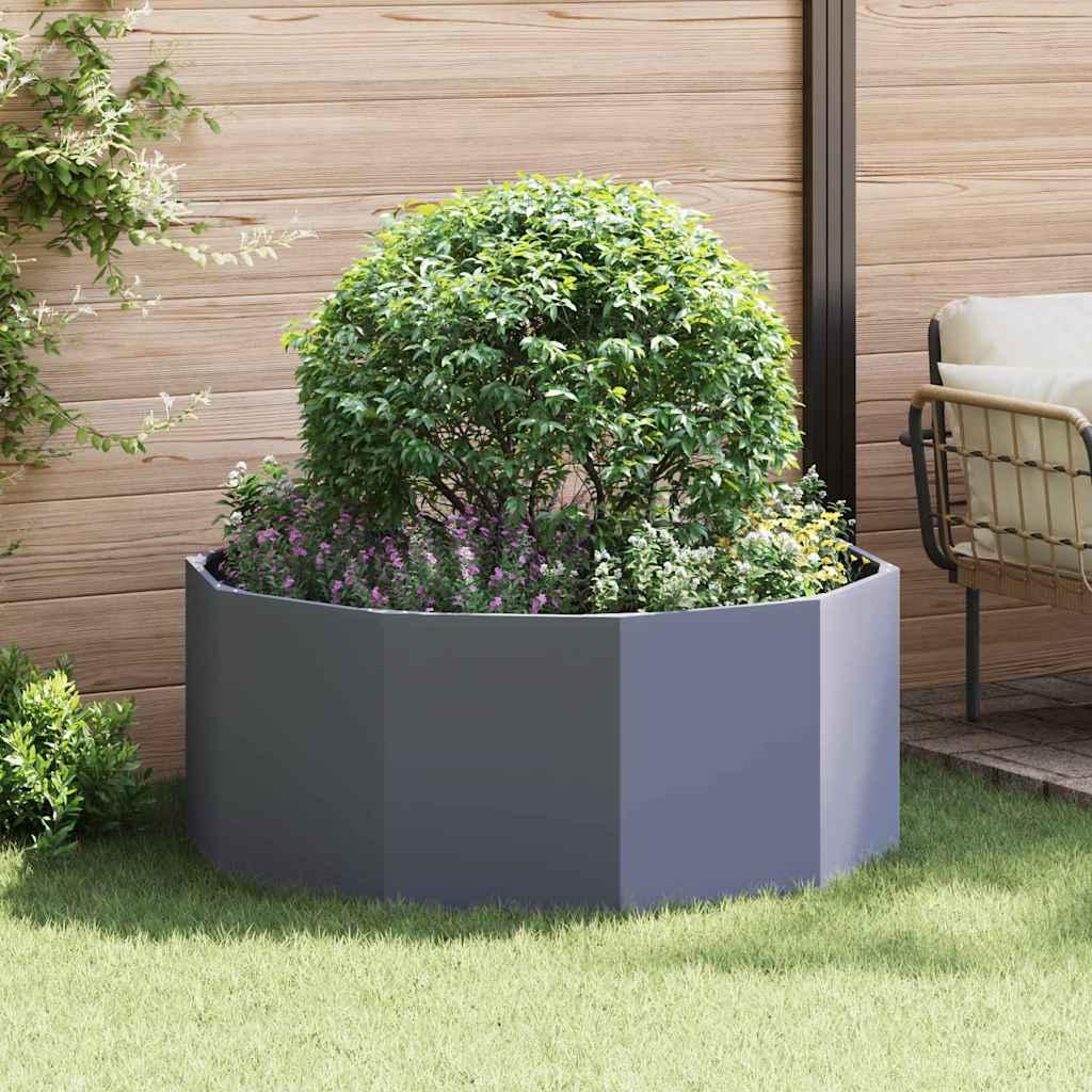 Plantekasse Antracit 120 x 120 x 50 cm Stål billede