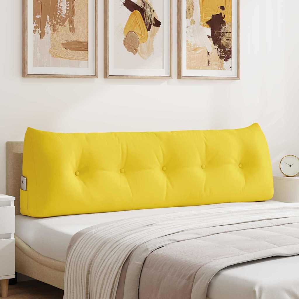 Rygpude Lys Gul 160 x 24 x 50 cm Stof billede