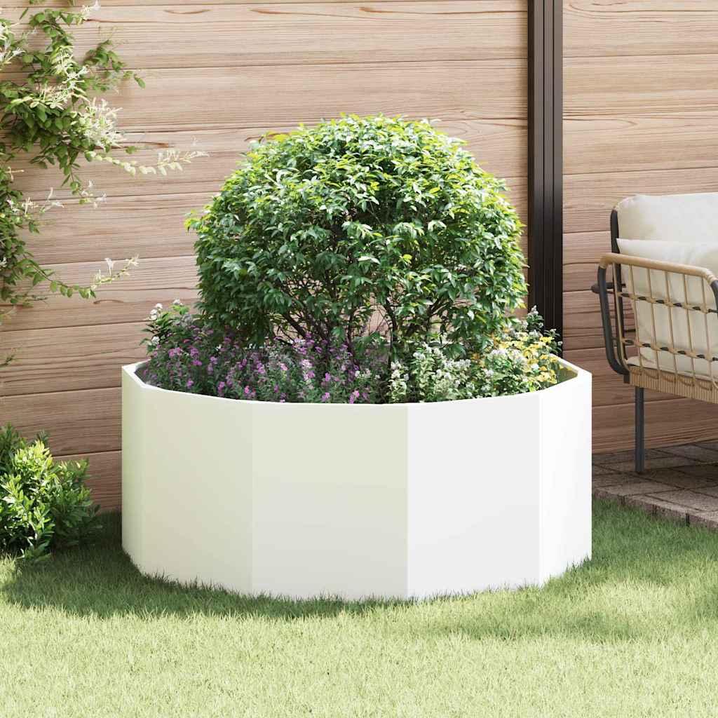 Plantekasse Hvid 120 x 120 x 50 cm Stål billede