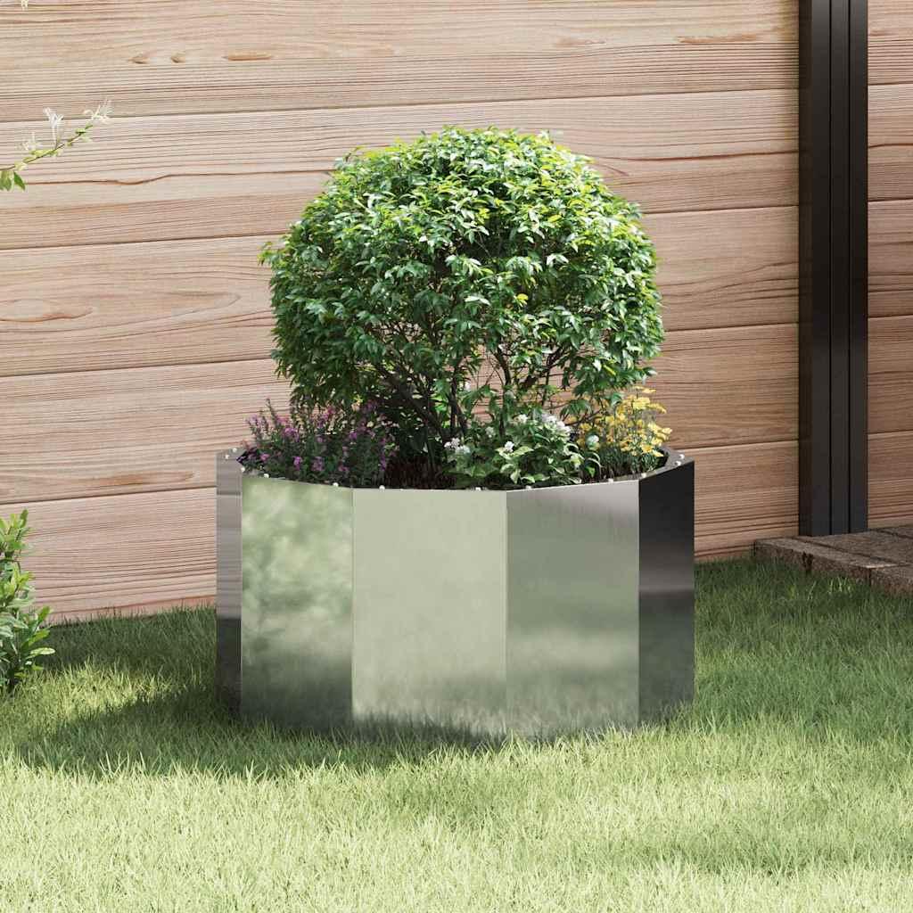 Plantekasse Sølv 60 x 60 x 35 cm Galvaniseret stål billede