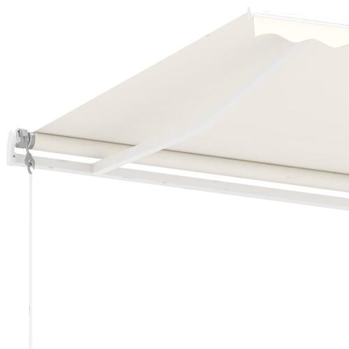 Fritstående markise 350x250 cm automatisk betjening cremefarvet