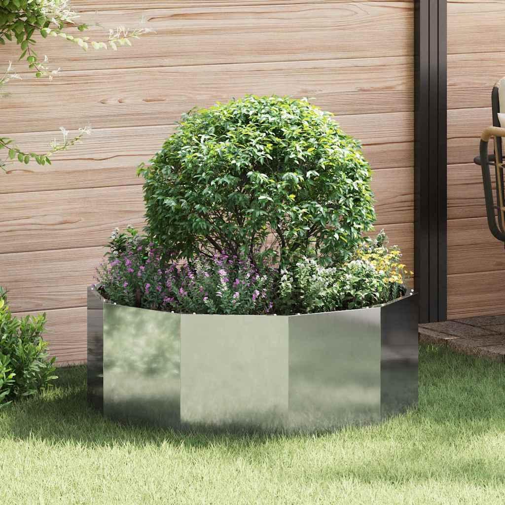 Plantekasse Sølv 90 x 90 x 35 cm Galvaniseret stål billede