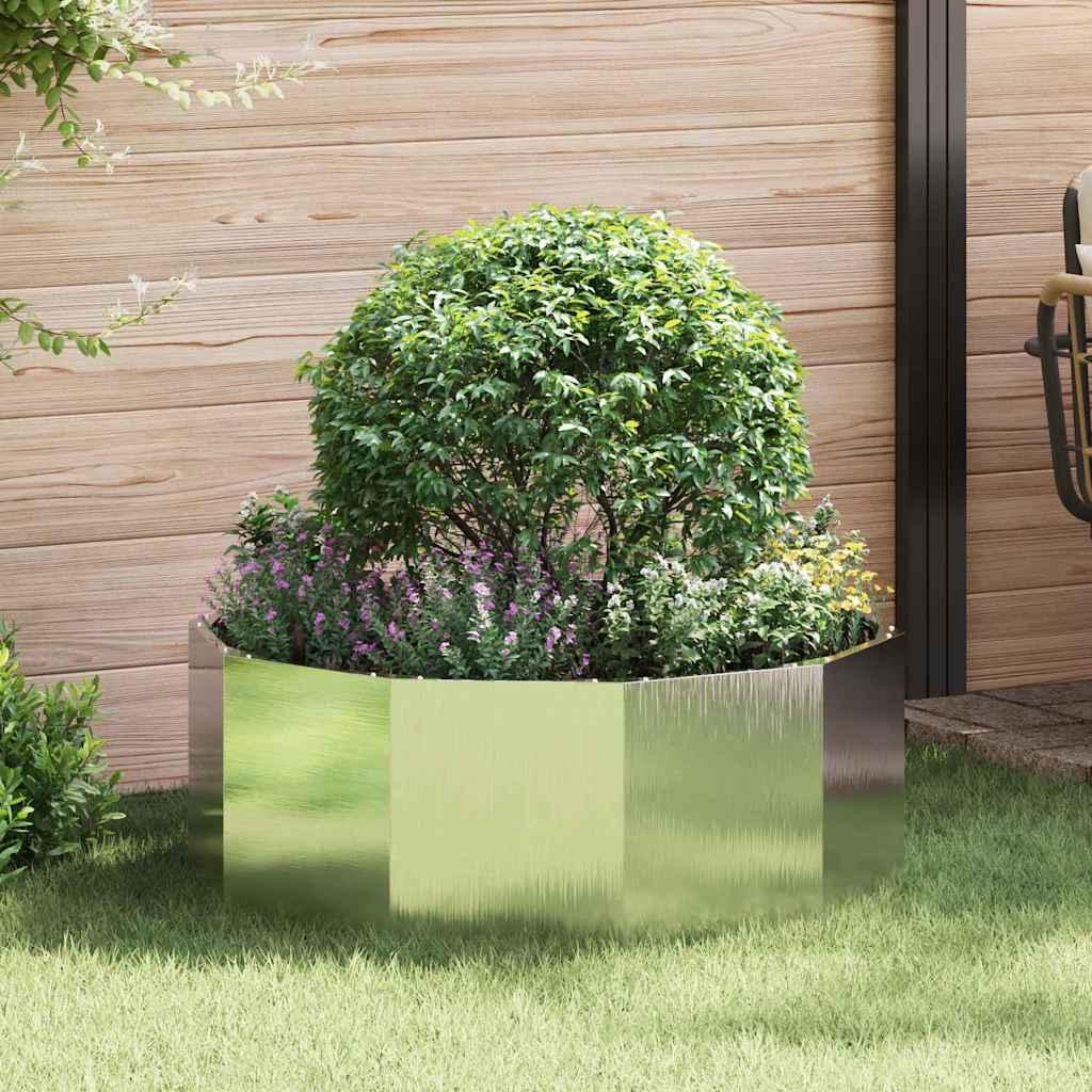 Plantekasse Sølv 90 x 90 x 35 cm Rustfrit stål billede