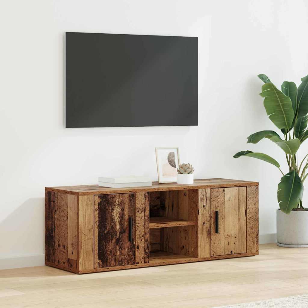 TV-skab Gammelt træ 100 x 31,5 x 35 cm Konstrueret træ billede