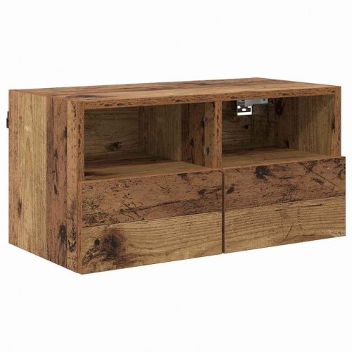 TV-vægskab 60 x 30 x 30 cm - gammelt træ