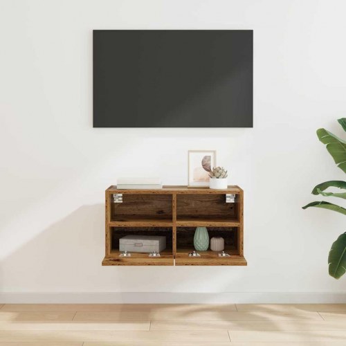 TV-vægskab 60 x 30 x 30 cm - gammelt træ