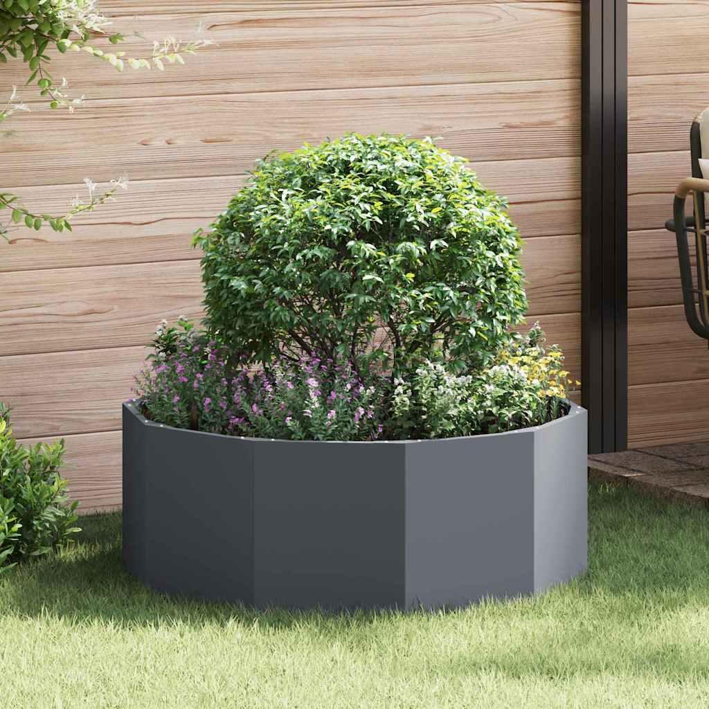 Plantekasse Antracit 90 x 90 x 35 cm Stål billede