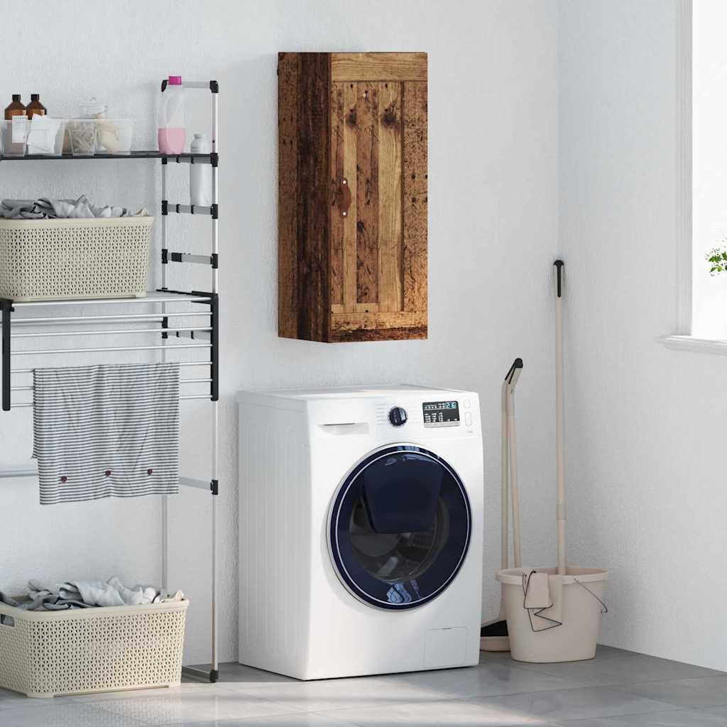 Vægskab Gammelt træ 34,5 x 34 x 90 cm Konstrueret træ billede