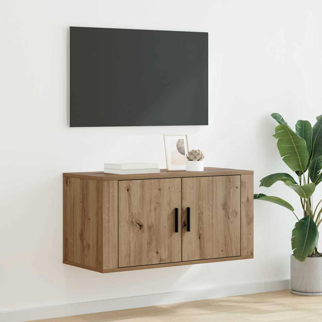 Vægmonteret TV Skab Vægmonteret artisan eg 80 x 34,5 x 40 cm billede