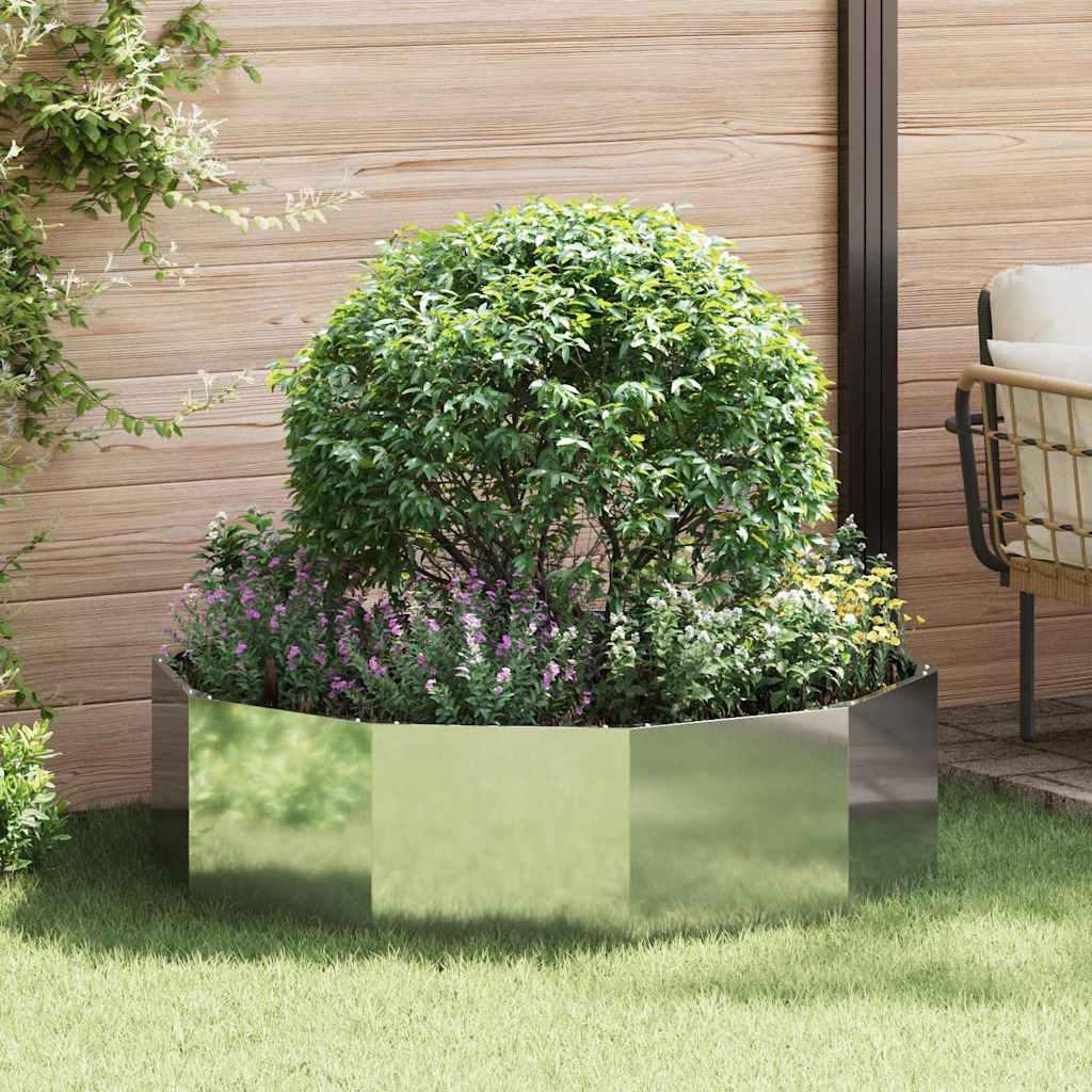 Plantekasse Sølv 120 x 120 x 35 cm Galvaniseret stål billede
