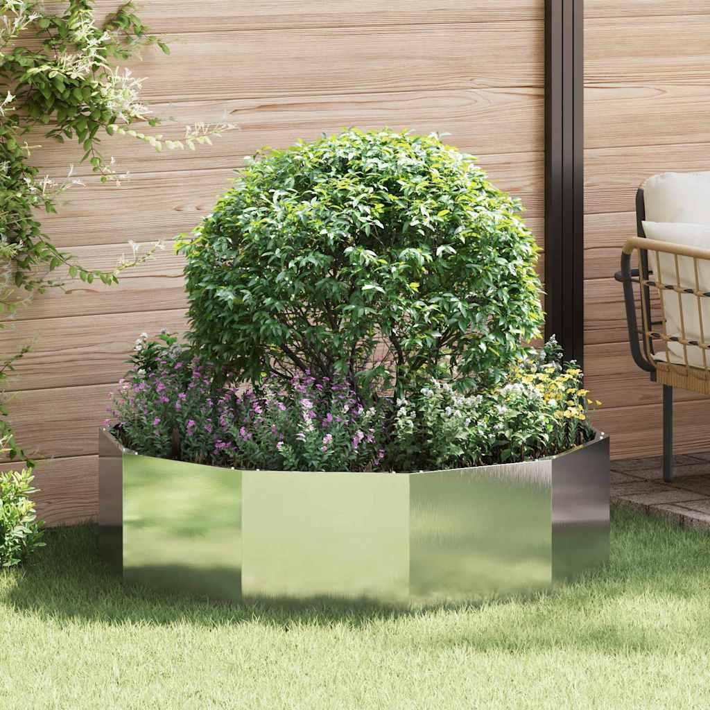 Plantekasse Sølv 120 x 120 x 35 cm Rustfrit stål billede
