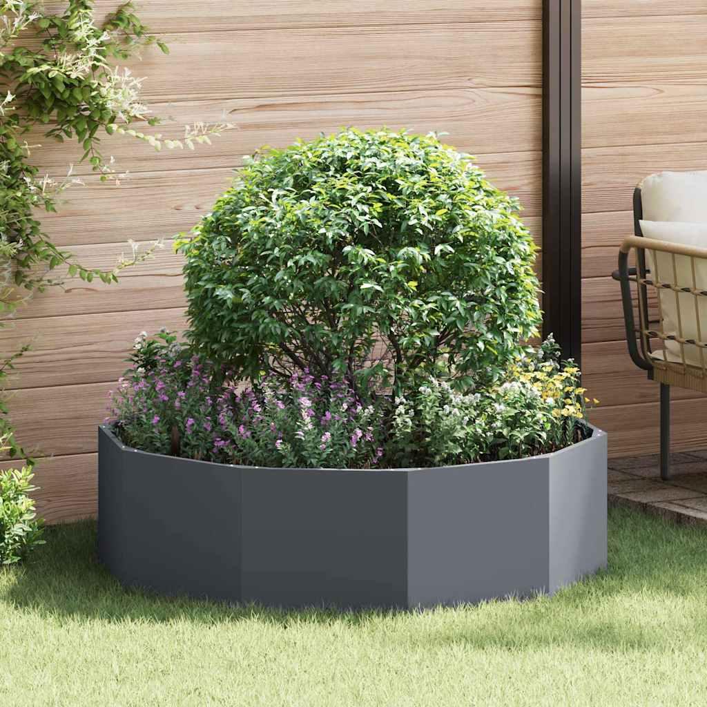 Plantekasse Antracit 120 x 120 x 35 cm Stål billede