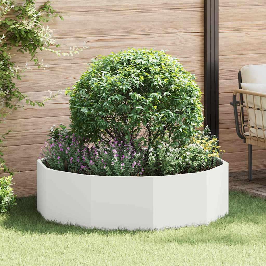 Plantekasse Hvid 120 x 120 x 35 cm Stål billede