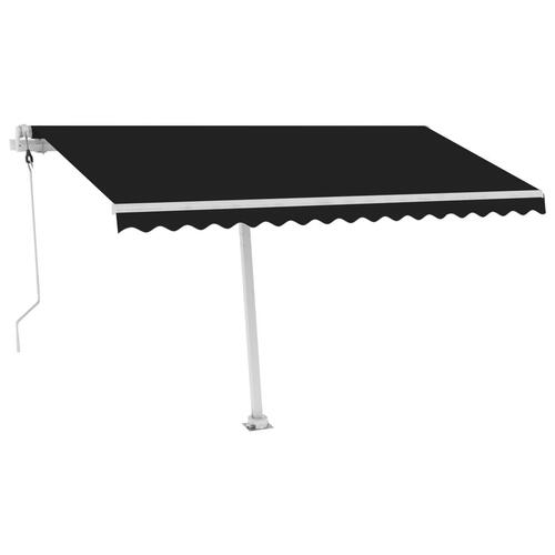 Fritstående markise 400x300 cm automatisk betjening antracitgrå
