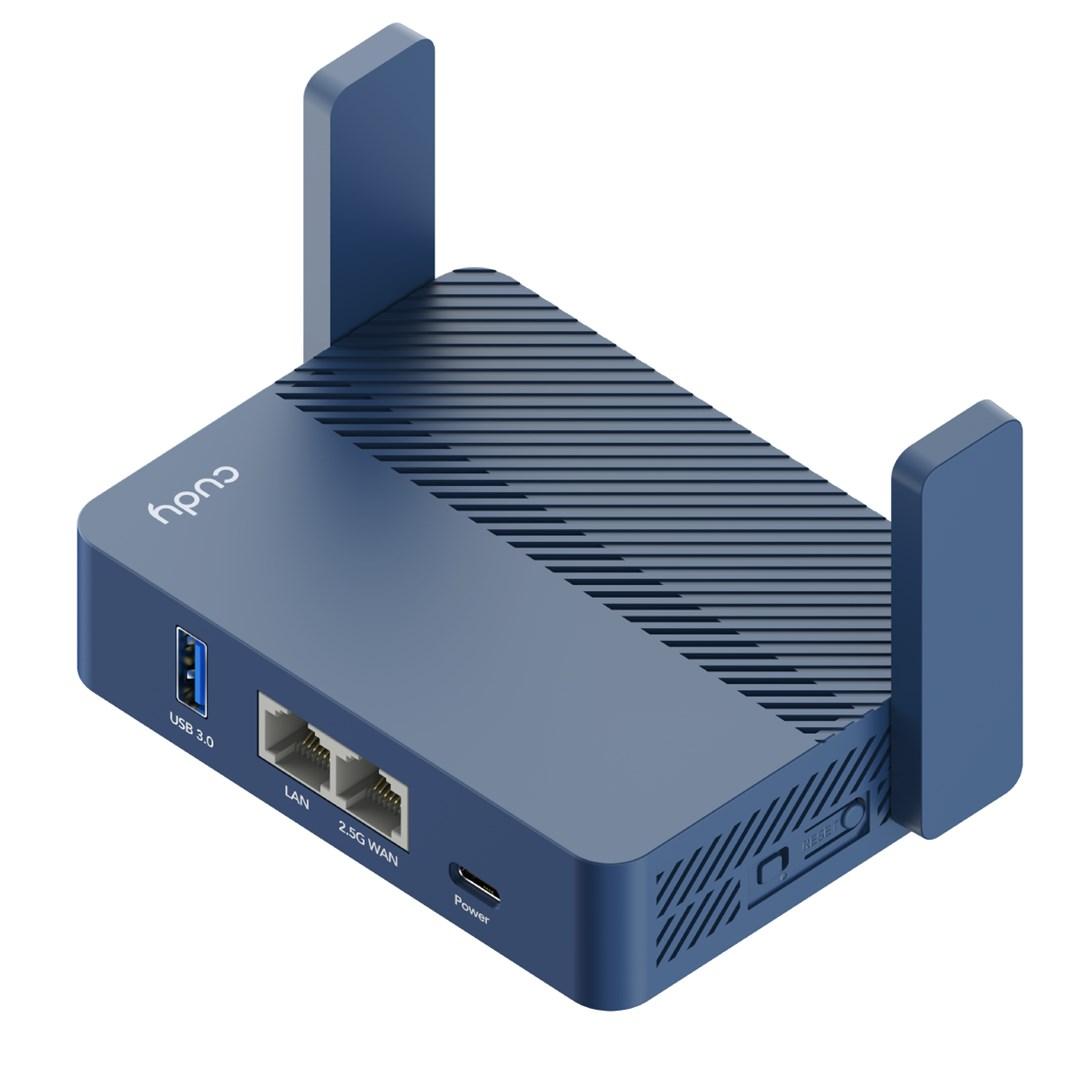 Wi‑Fi 6 router Cudy AX3000 – Gigabit Ethernet, blå billede