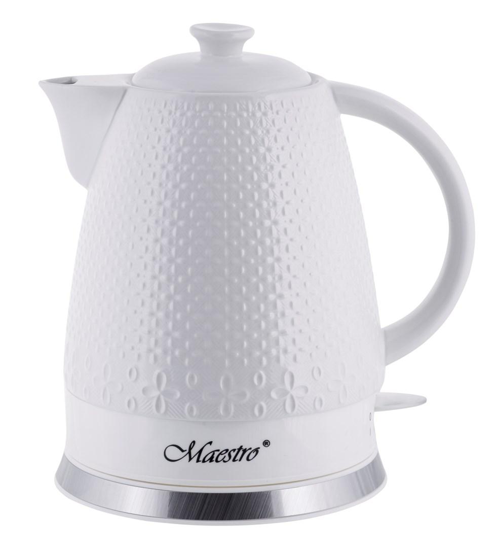 Elkedel Maestro MR-073 – 1,5 l, 1.500 W, hvid keramik billede