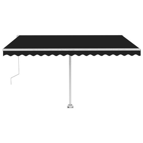 Fritstående markise 450x300 cm automatisk betjening antracitgrå