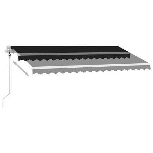 Fritstående markise 450x300 cm automatisk betjening antracitgrå